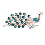 Haarspange Pfau türkis gold 5260e Haarspange Pfau türkis gold 5260e